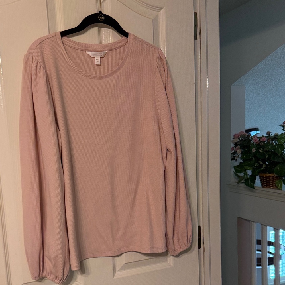 LC Lauren Conrad Blush Long Sleeve Top